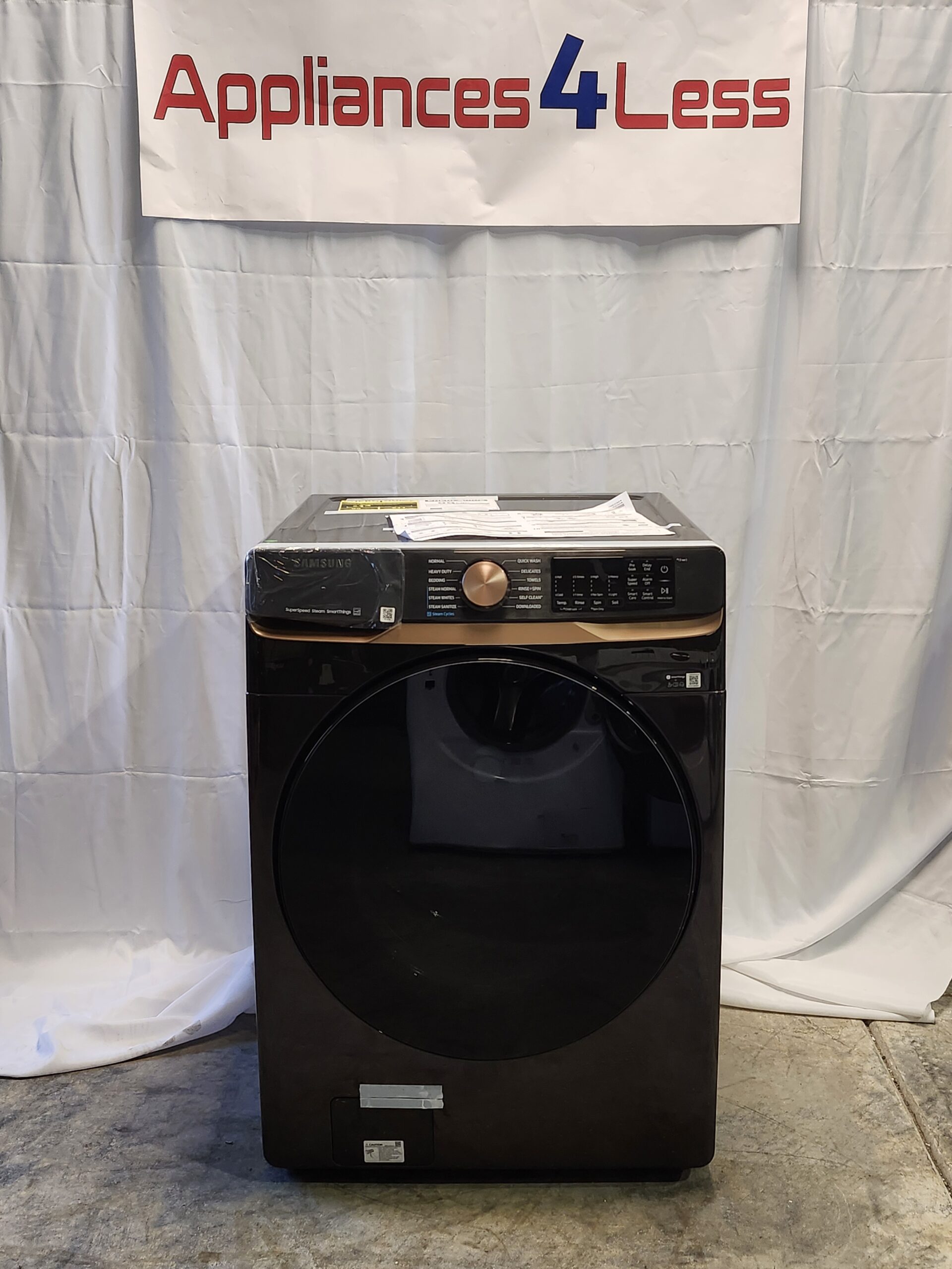20241107_162252 Samsung 5 cu. ft. Extra Large Capacity Smart Front Load Washer in Brushed Black with Super Speed Wash and Steam - Image 1